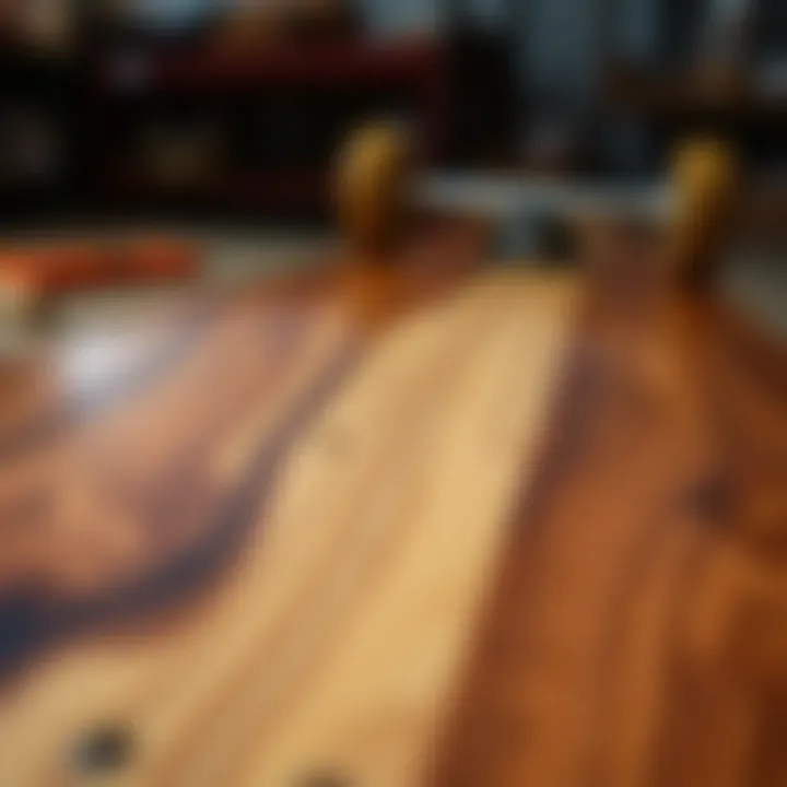 Eco-Friendly Materials of Arbor Oso Close-up of eco-friendly materials used in the Arbor Oso skateboard construction